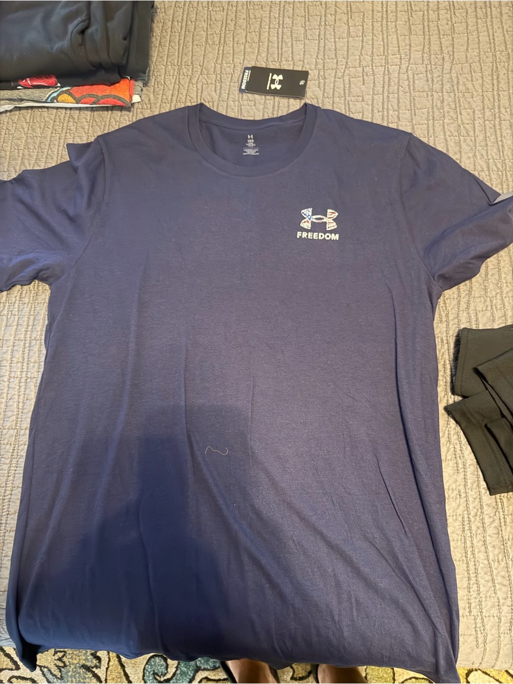 Under Armour Navy Short-Sleeve 'Freedom' Performance Tee